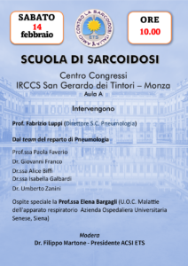 Locandina Scuola di Sarcoidosi Monza